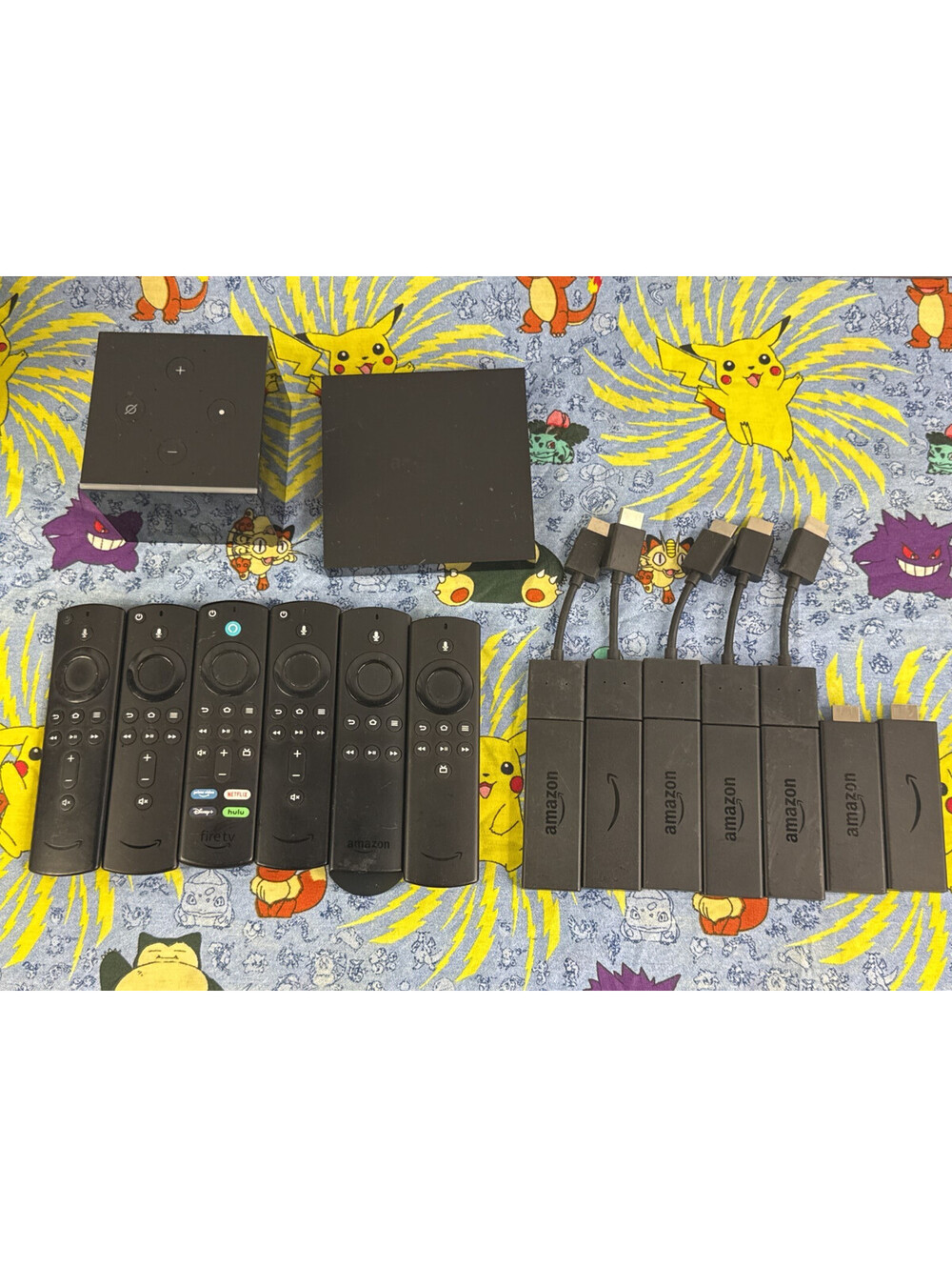 Lot of 9 Amazon Fire TV Stick 6 Remotes Mixed READ UNTESTED
